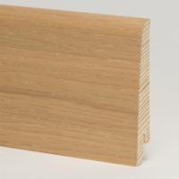 Шпонированный плинтус Pedross дуб Латте прямой со скосом 80х16