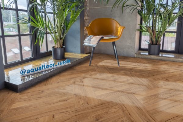 Кварцвиниловая SPC Плитка Aquafloor Space Parquet Light AF4501PQL