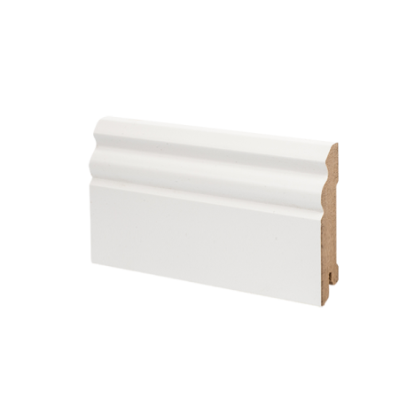 W31-70 мм белый напольный плинтус МДФ