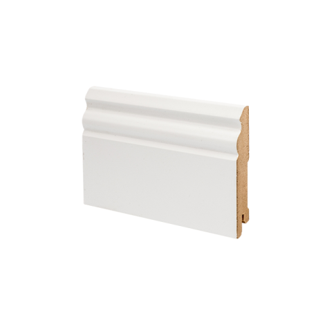 W31-90 мм белый напольный плинтус МДФ