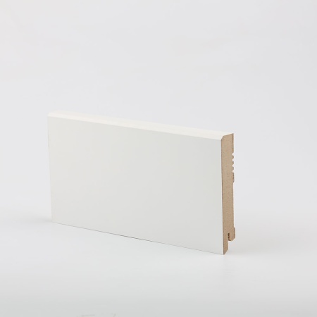 W29-100 мм белый напольный плинтус МДФ