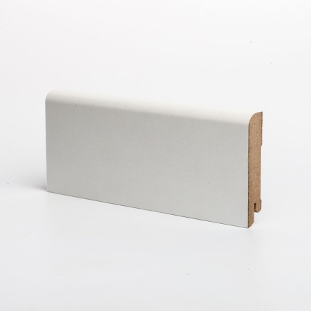 W02-60 мм белый напольный плинтус МДФ