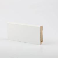 W29-80 мм белый напольный плинтус МДФ