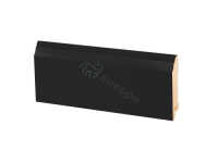 Плинтус напольный МДФ чёрный К-26 Ликорн 80х16 мм