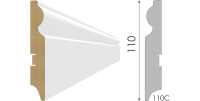 Напольный плинтус МДФ STELLA 110C Белый