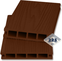 Террасная доска Strada 3D 25x140 красный