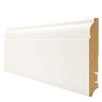 Плинтус МДФ под покраску HANNAHHOLZ KW 81305 белый 2400х81х16 мм