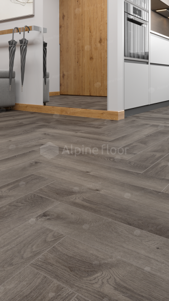 Напольная каменно-полимерная плитка серии ALPINE FLOOR PARQUET LIGHT SPC ламинат Дуб Мерга ЕСО 13-13