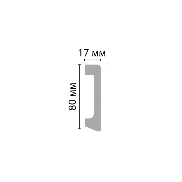 Плинтус напольный DECOMASTER D235-16ДМ (80*17*2400 мм)