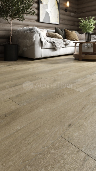 Напольная инженерная каменно-полимерная плитка серии ALPINE FLOOR PREMIUM XL SPC ламинат Дуб сливочный ABA ECO 7-19