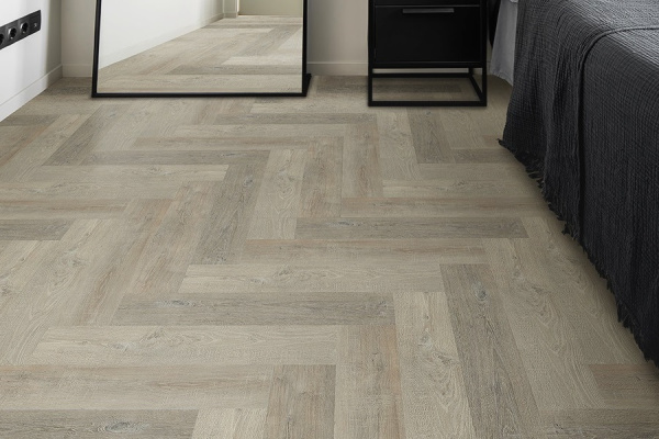 SPC ламинат елка FloorFactor Herringbone Grahpite Oak HB.05