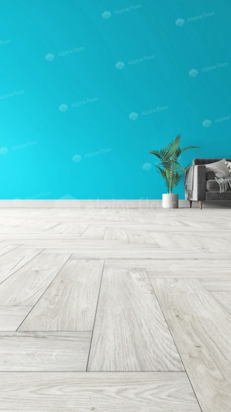 Напольная каменно-полимерная плитка серии ALPINE FLOOR PARQUET LIGHT SPC ламинат СНЕЖНЫЙ ЕСО 13-11