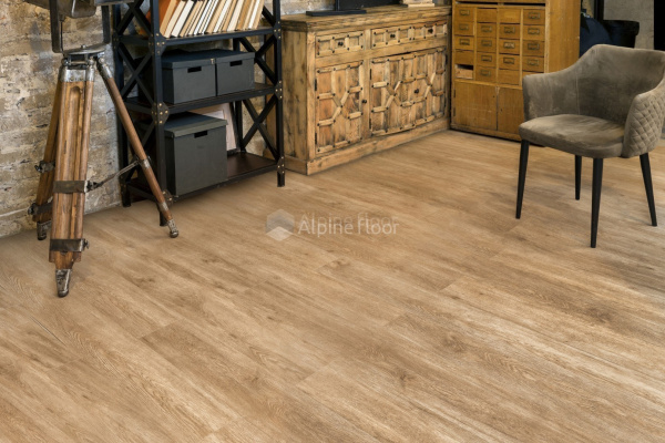 Каменно-полимерная напольная плитка серии ALPINE FLOOR GRAND SEQUOIA LIGHT SPC ламинат ГРАНД СЕКВОЙЯ КАМФОРА ЕСО 11-501