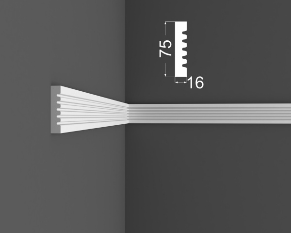 Молдинг под покраску DeArtio D 5.75.16