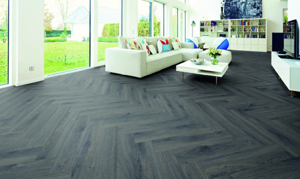 Ламинат KRONOTEX (Кронотекс) HERRINGBONE Pristige OAK Grey / Дуб Престиж Серый D 4167