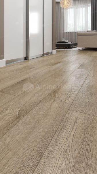 Напольная инженерная каменно-полимерная плитка серии ALPINE FLOOR PREMIUM XL SPC ламинат Дуб млечный ABA ECO 7-13