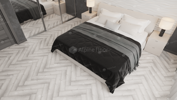 Напольная каменно-полимерная плитка серии ALPINE FLOOR PARQUET LIGHT SPC ламинат Дуб Альхена ЕСО 13-12