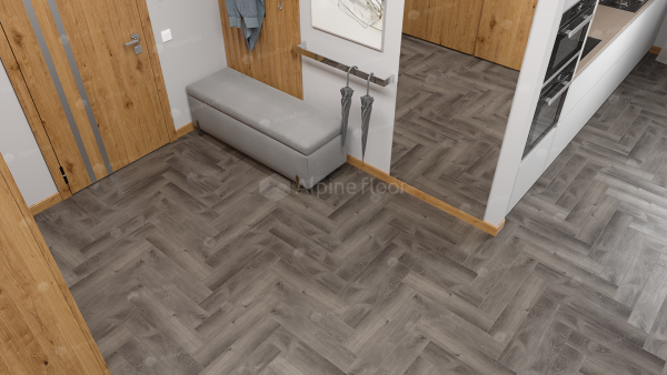 Напольная каменно-полимерная плитка серии ALPINE FLOOR PARQUET LIGHT SPC ламинат Дуб Мерга ЕСО 13-13